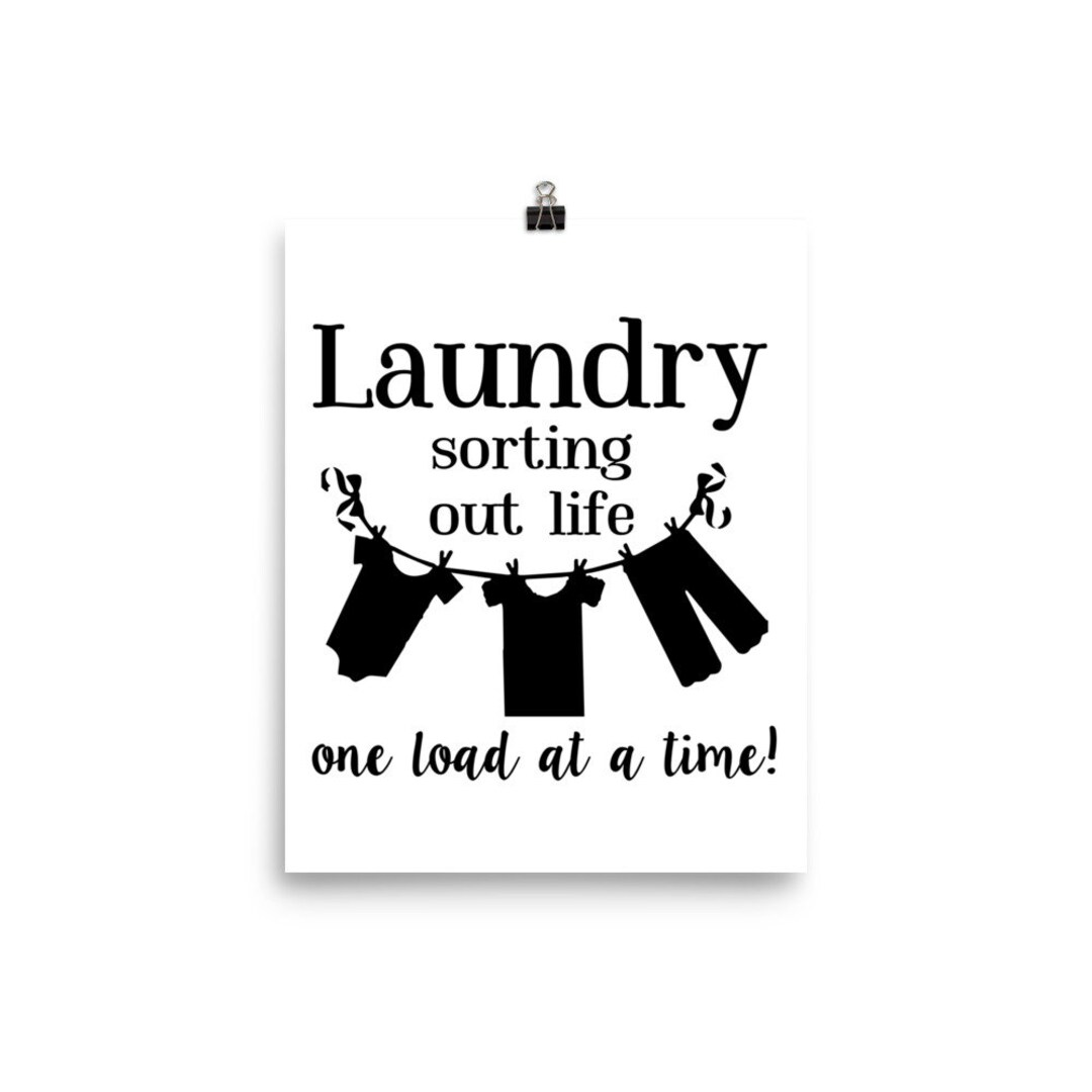 Laundry Poster Wall Art for Laundry Room Home Decor Etsy