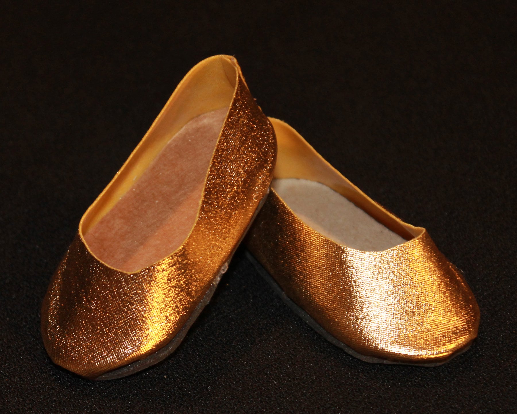 Handmade Metallic Doll Shoes: Fits 18" American Girl Dolls