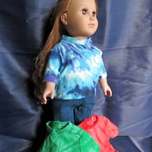 Tie-Dye T-Shirt for 18&quot; American Girl Doll: Personalized Doll Clothes