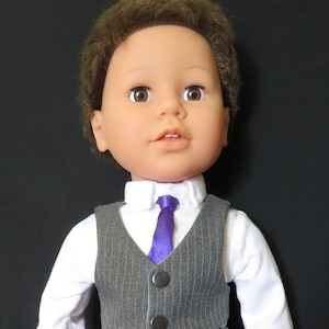 Boy Doll Clothes Formal Business Suit Outfit Fits American Boy Dolls, My Pal, My Life, Our Generation 18 in dolls. Made w/ upcycled pants. image 9
