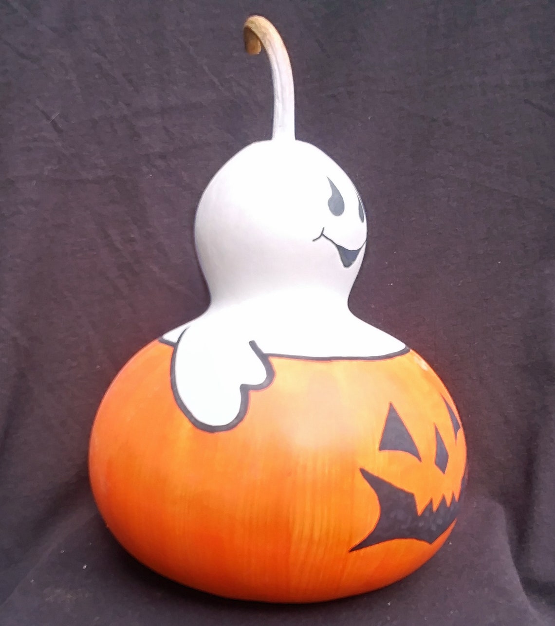 Ghost and Pumpkin Gourd for Halloween decoration. Natural | Etsy