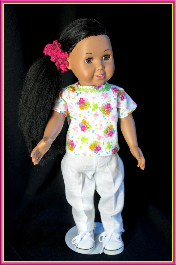American Girl Doll Style Nurses Scrubs Nurse Uniform Flower