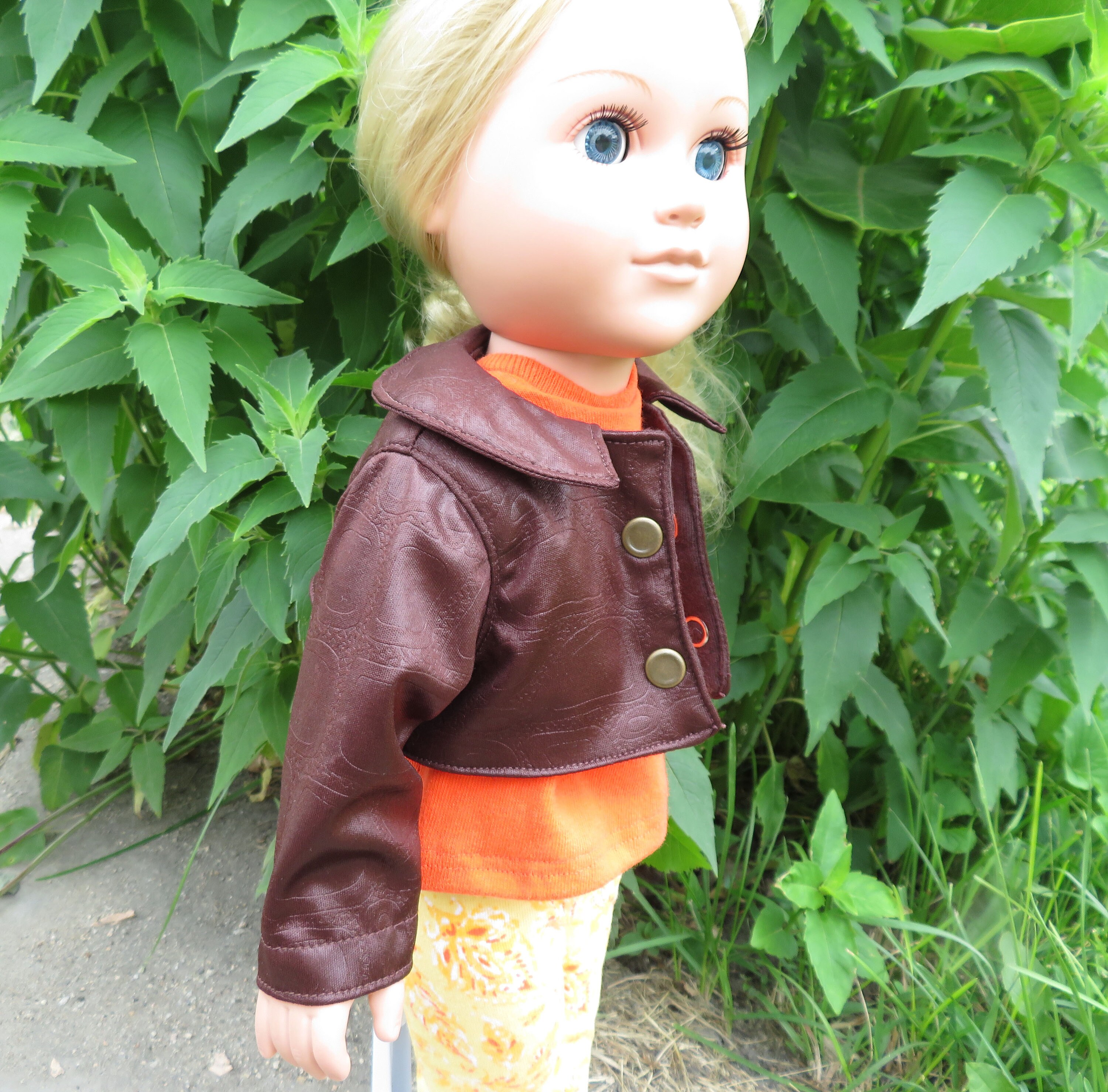 Leather Look Short Body Jacket for American Girl or Other 18 Etsy
