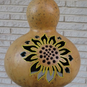 Thunder gourd with custom design. Select images or send your own. Hummingbird, dragonfly, owl, horse, sunflower, butterfly and more.