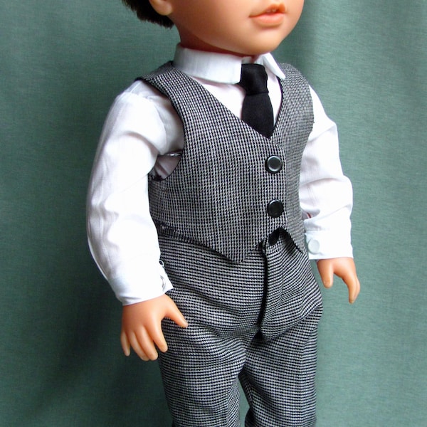 18 Inch Doll Suit: Upcycled Formal Outfit for American Boy Dolls
