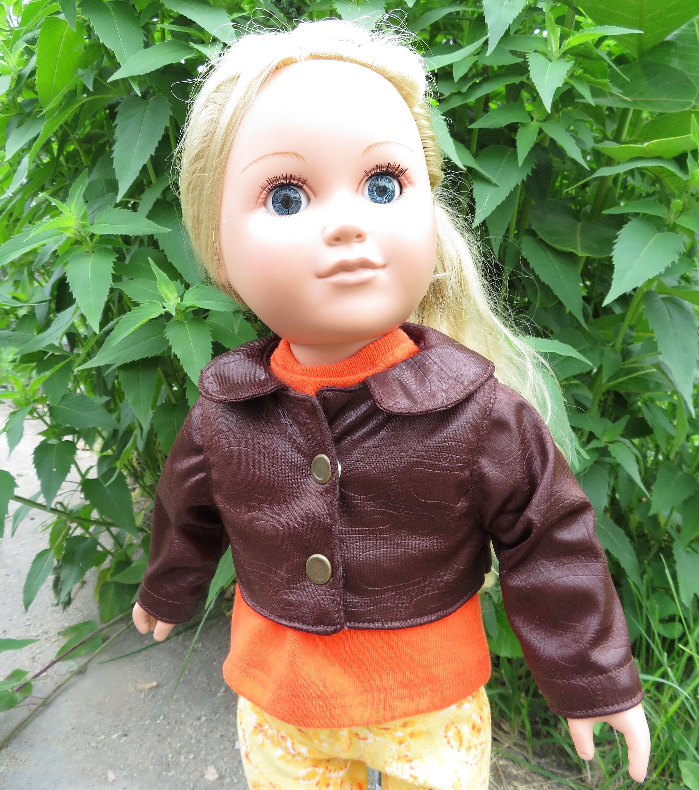 Leather Look Short Body Jacket for American Girl or Other 18 Etsy