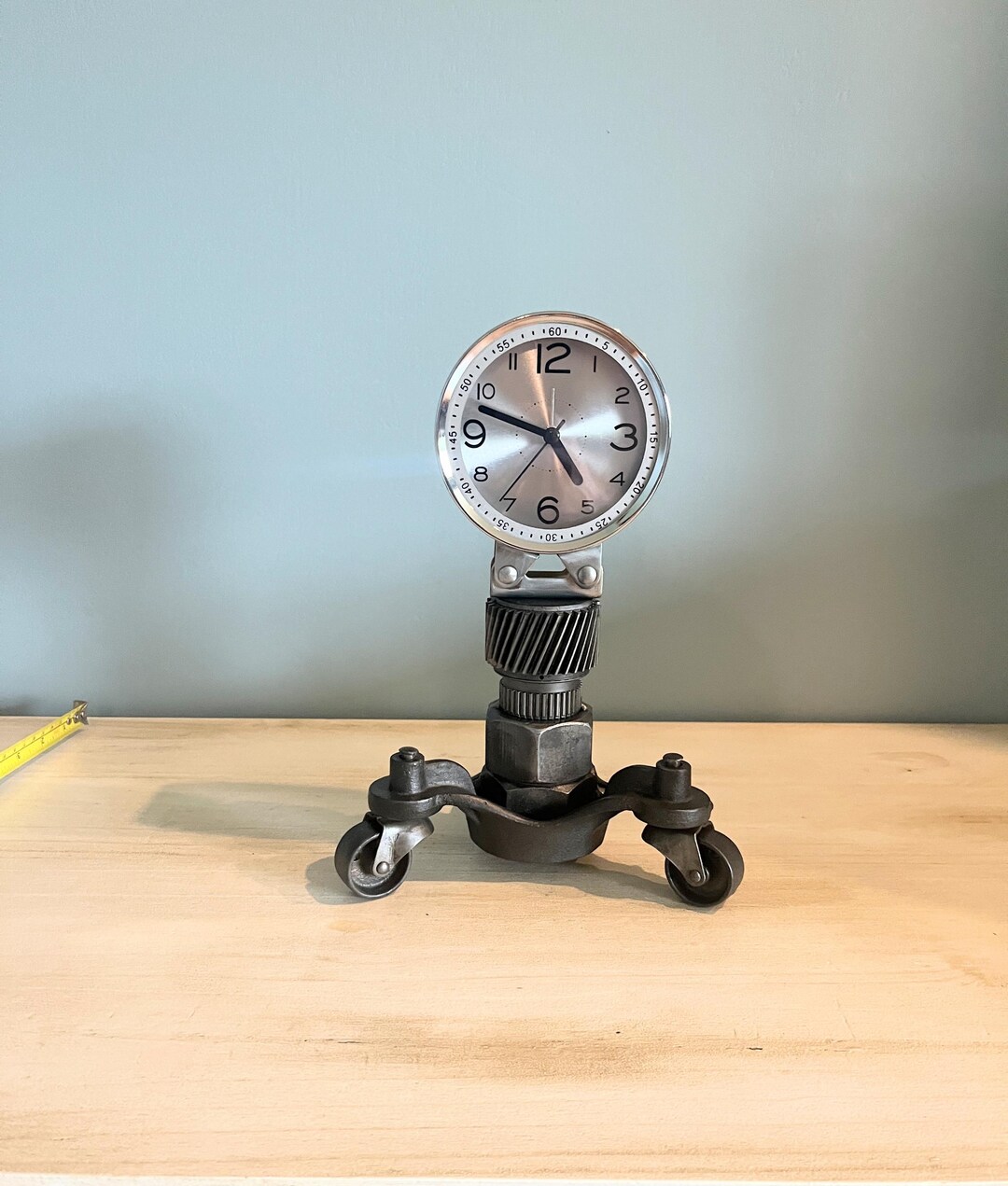 Table / Desk Clock - Industrial Automotive Caster - Etsy