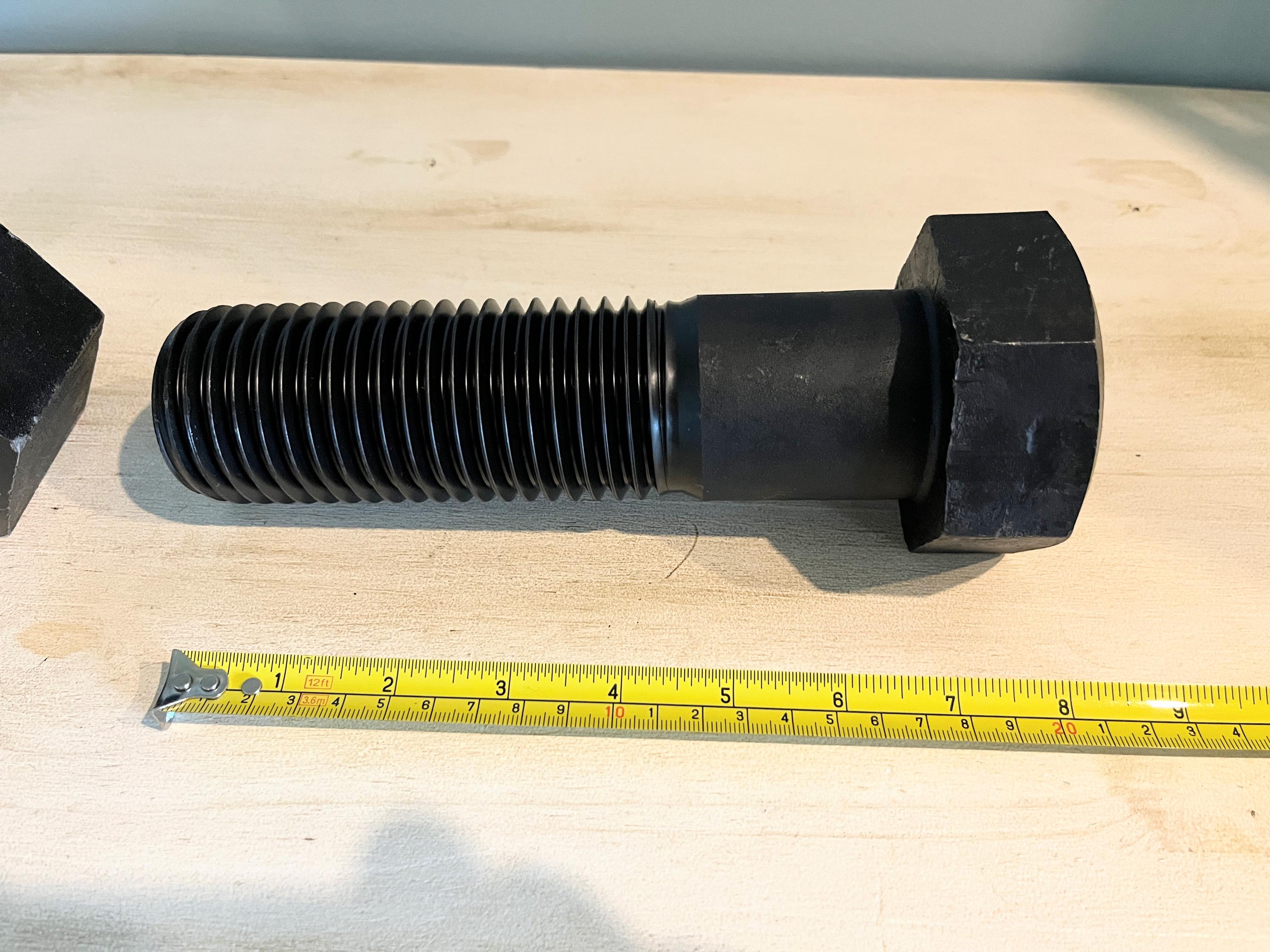 Giant Industrial Hex Bolt and Nut (black 2d) - Center Piece, Display ...