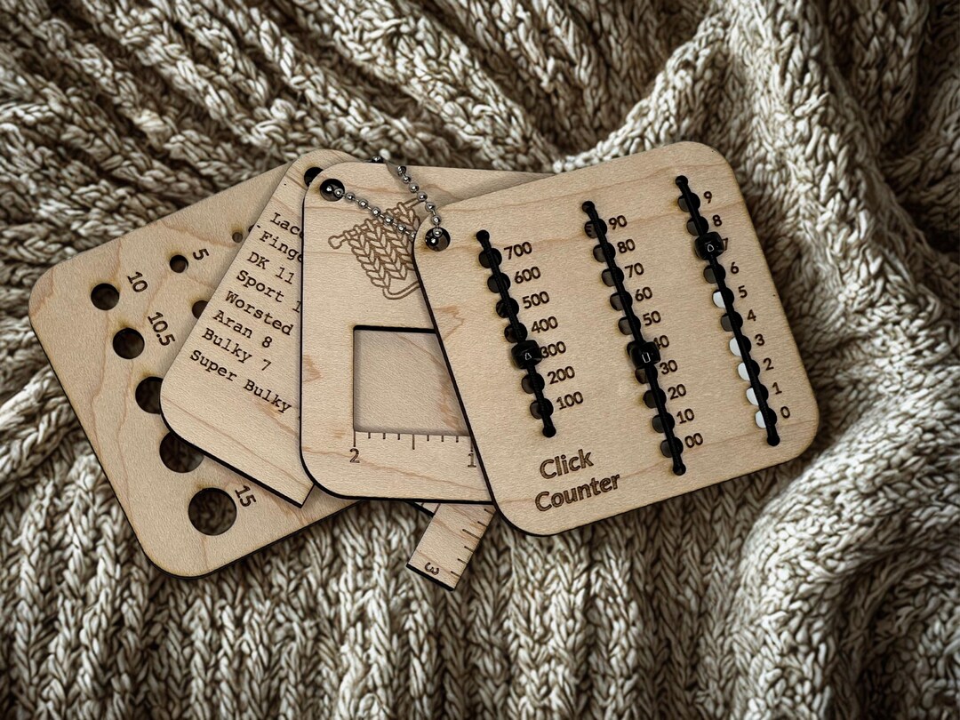 Crochet Ruler Case Mini Knitting & Crochet Tool Keychain – Yarn Gauge Ruler, Knitter Gift ...