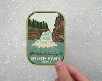 McCormick's Creek State Park Waterfall Sticker | Indiana Vinyl Decal (Waterproof)