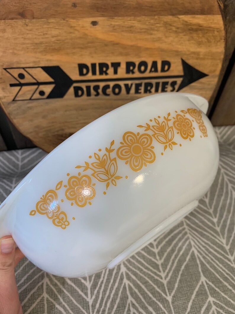 Pyrex Butterfly Gold 024 Round Casserole Dish Rare | Etsy