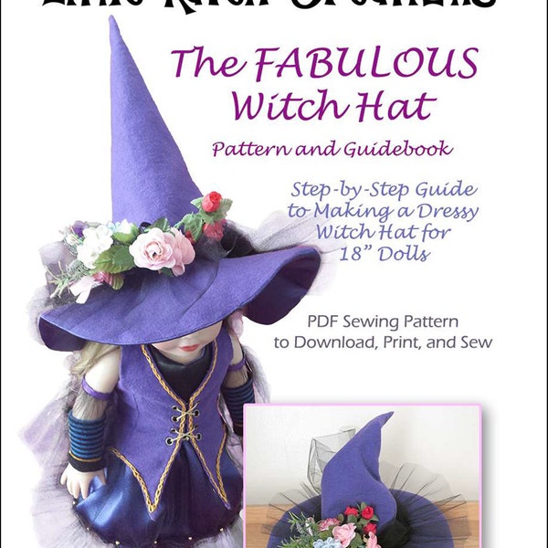 The Fabulous Witch Hat PDF Pattern for 18" Dolls