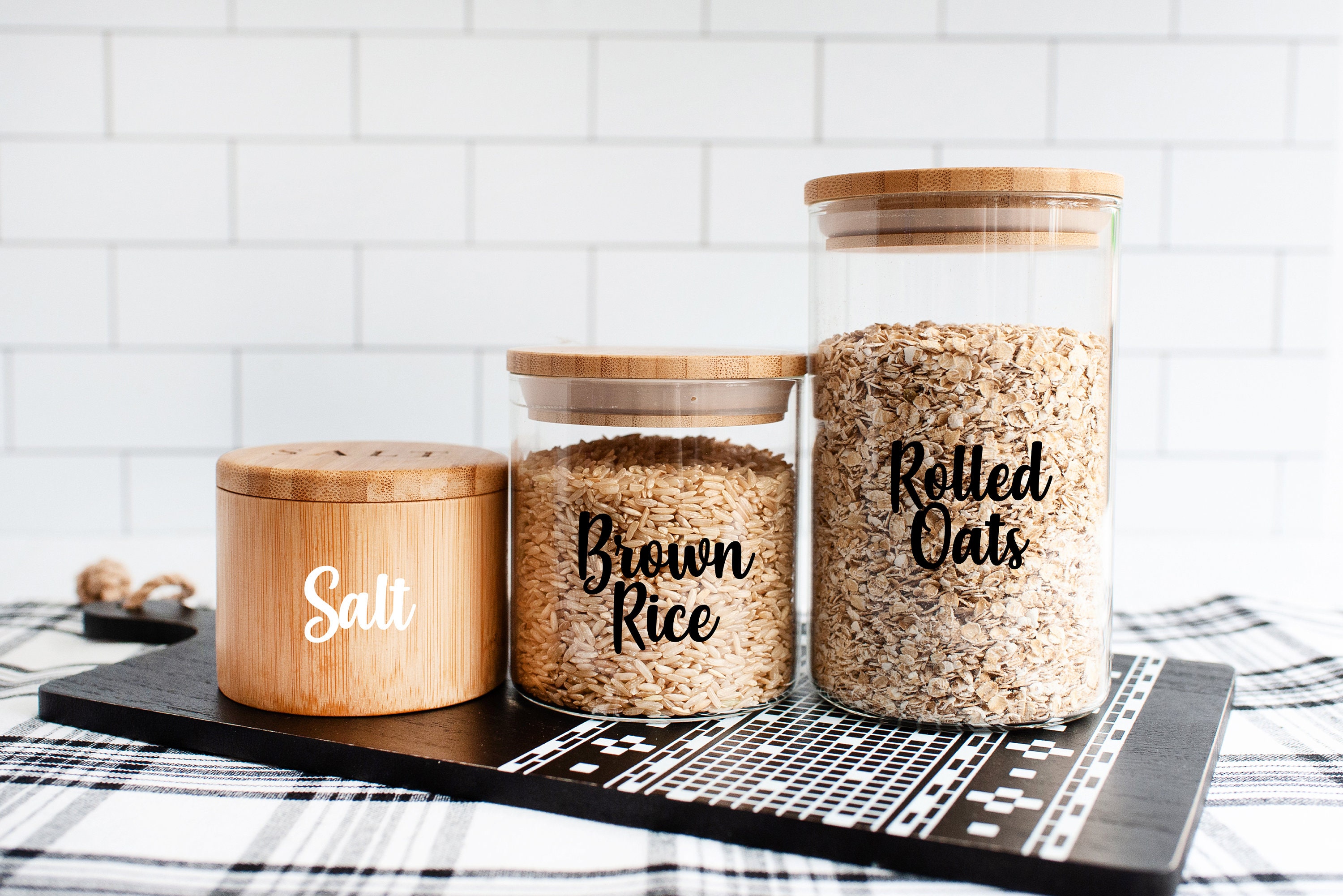 Kitchen Canister Decals Kitchen Canister Decal Pantry Etsy Canada