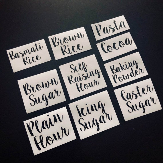 Home Décor Flour Rice Pasta A Kitchen Jar Canister Labels Vinyl