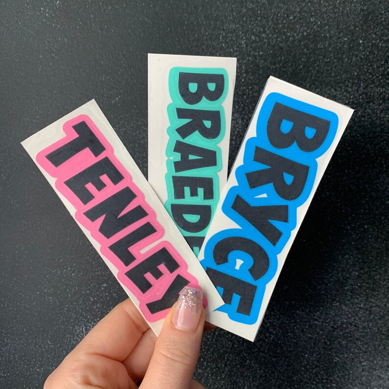 Name decal Double Layer Name Decal Vinyl Decal Car Window Etsy