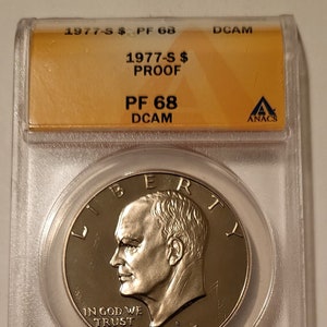 1977 S Eisenhower Dollar Proof PF68 DCAM ANACS