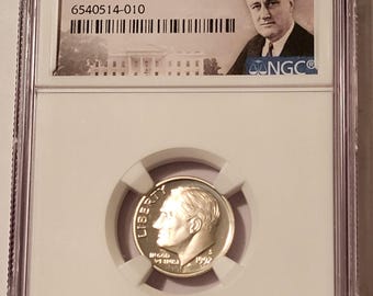 1992 S Silver Roosevelt Dime Proof PF70 UC NGC Portrait Label