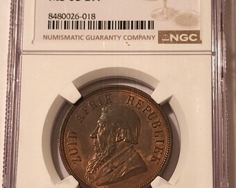 South Africa 1898 Penny MS63 BN NGC