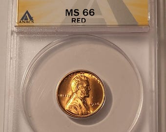1936 Lincoln Wheat Cent MS66 Red ANACS