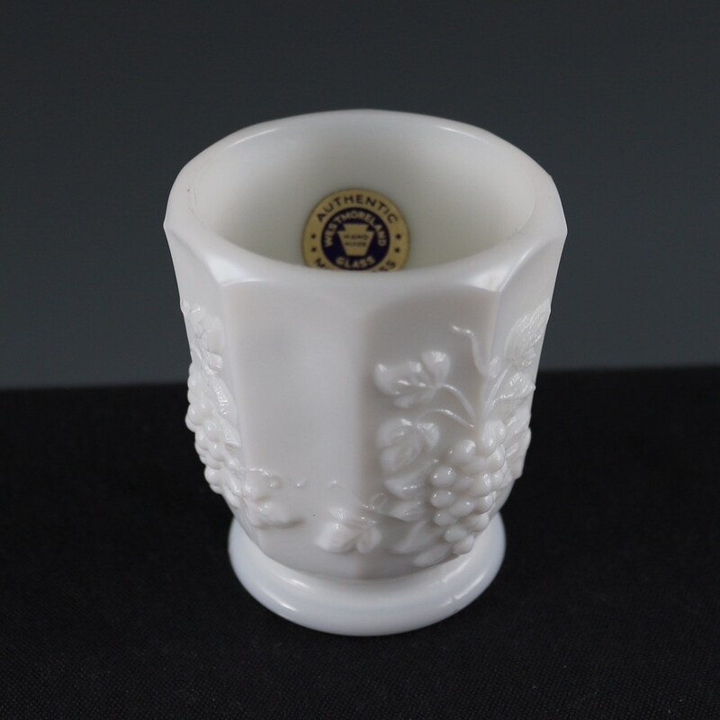 Westmoreland Milk Glass Grape Pattern Etsy