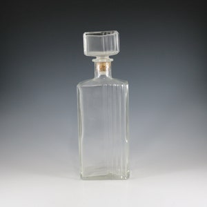 Crystal Rectanglular Liquor Bottle Decanter With Matching Stopper