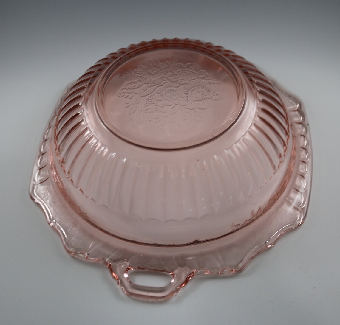 Vintage Pink Depression Glass Mayfair Open Rose Etsy