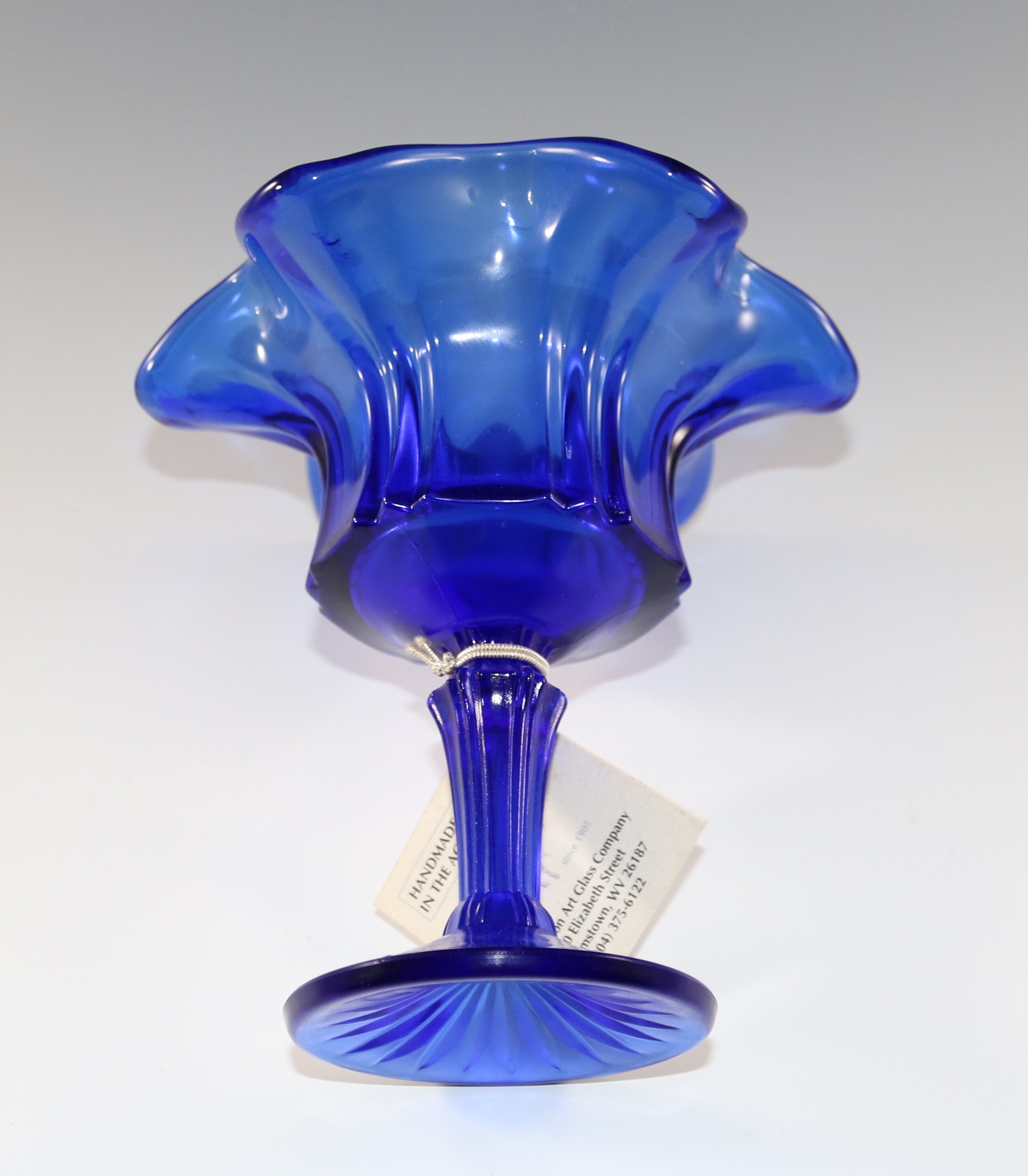 Fenton Handmade Cobalt Blue Compote From the Historical Etsy