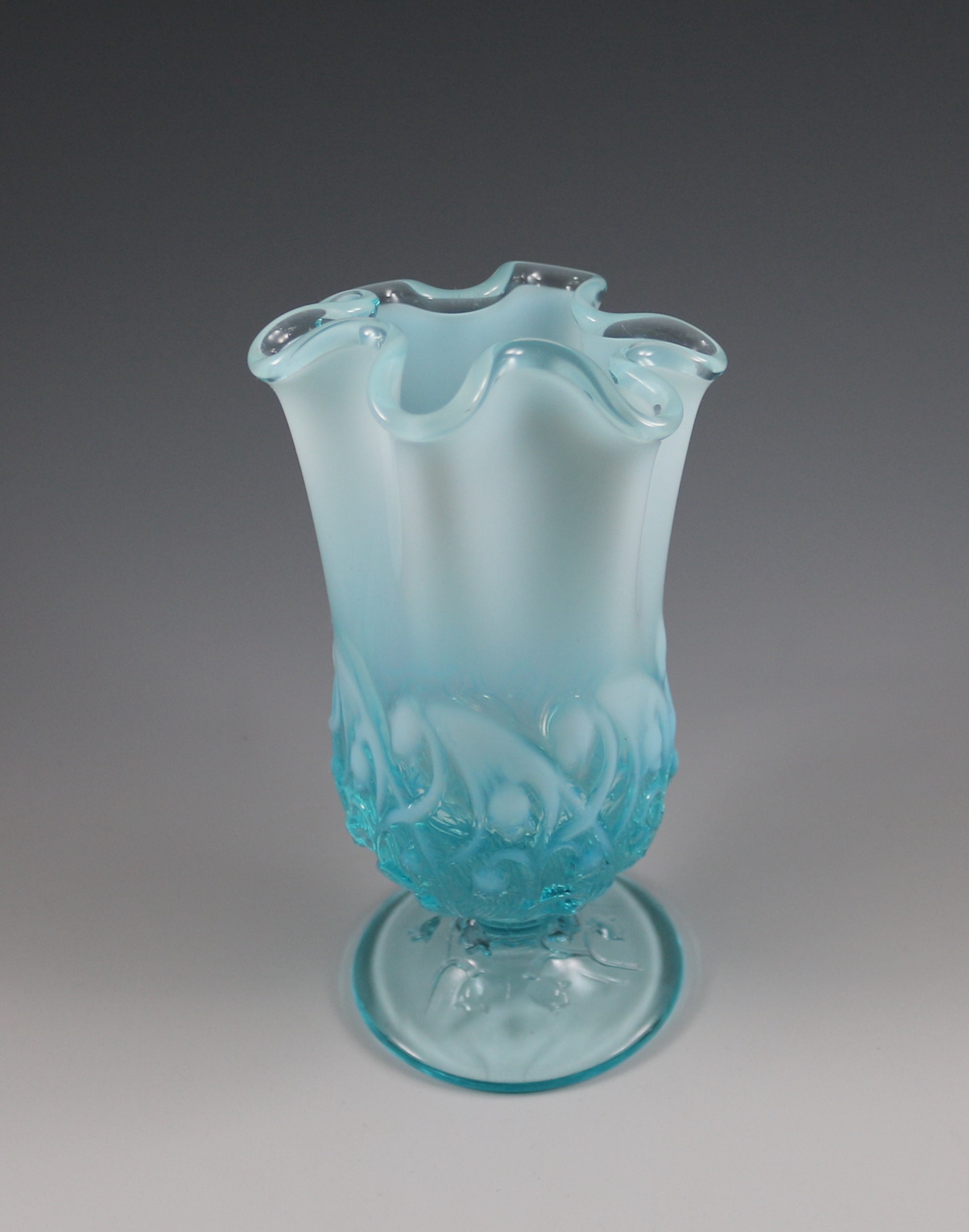 HKさま専用＞フェントン ブルーイリデセントグラス・プラム