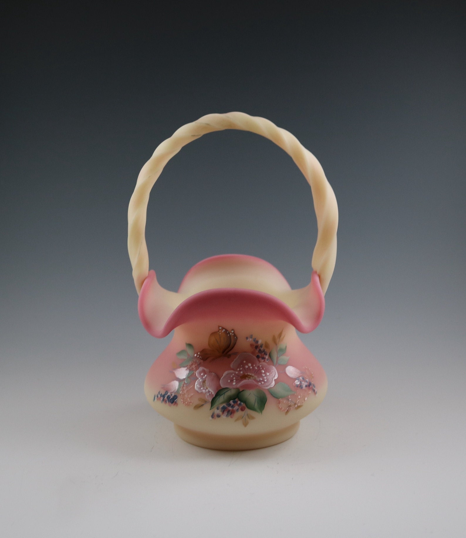 WOW Vintage Fenton Handmade Burmese Limited Edition 316 of Etsy