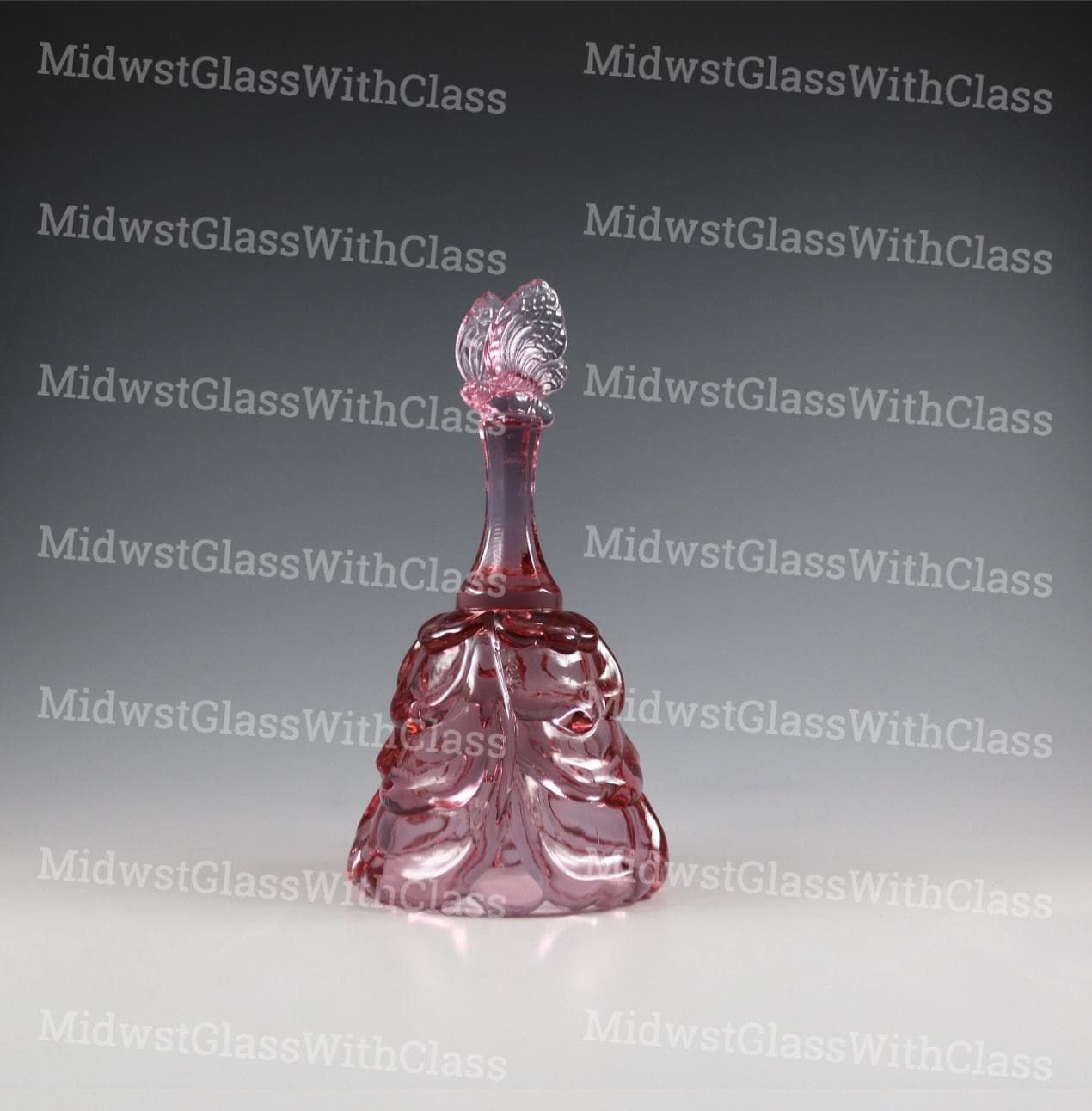 Vintage Fenton Handmade Dusty Rose #9265-DK Butterfly Pattern
