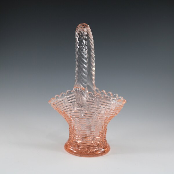 Vintage Glass Basket Etsy