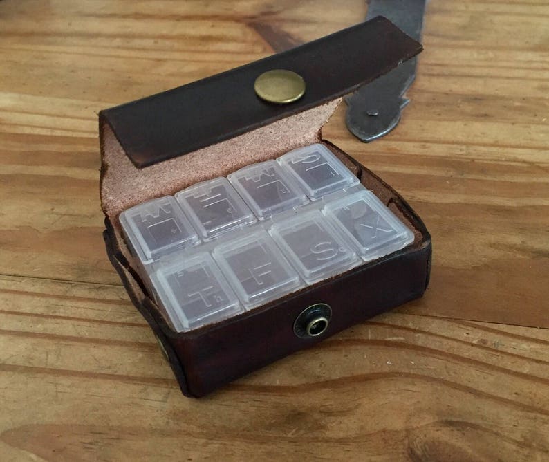Pill Organizer Pill Box 7 Day Pill Case Military Style Pill Etsy