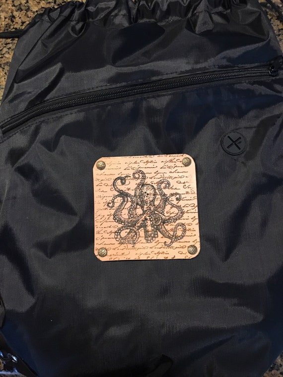 Backpack Steampunk Octopus Drawstring Backpack Nylon Gym Etsy