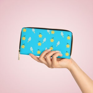 Regalo para Gamer, Helado de Sal Marina y Fruta Paopu, Cartera con Cremallera para Videojugadores inspirada en Kingdom Hearts