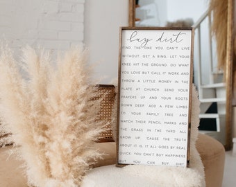 Buy Dirt Framed Wood Sign