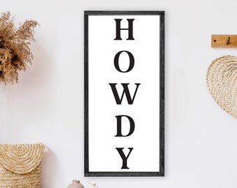 Howdy Wood Sign, Howdy Print, Howdy Wall Art, Western Wall Art, Southwestern Print