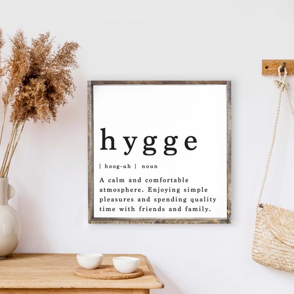 Hygge Definition Wood Sign