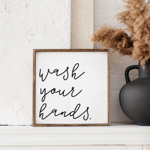 Wash Your Hands Sign, Bathroom Decor, Washroom Decor, Funny Bathroom Sign