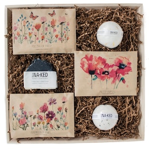 IN BLOOM | Coffret cadeau jardin | Fleurs vivaces + Coquelicot + Kits de graines de pollinisateurs + 1 savon Aristan + 2 bombes de bain | | de Noël Cadeau jardinier