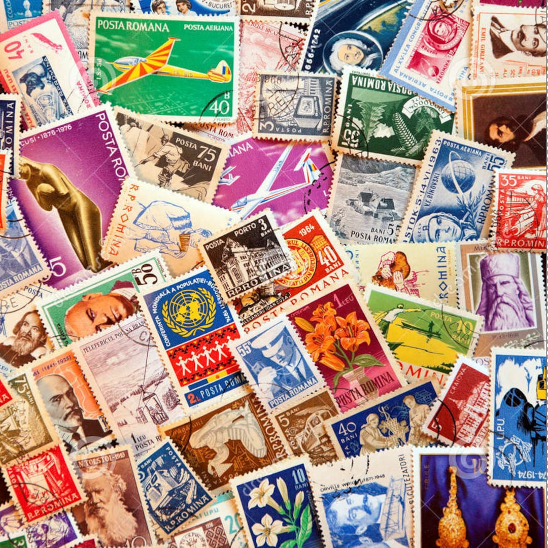 100 USED International Stamps from A Stamp Collector USA, Canada, Europe, Asia, Caribbean