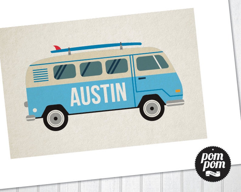 Kombi Name Print PRINTABLE DIGITAL DOWNLOAD imagem 3