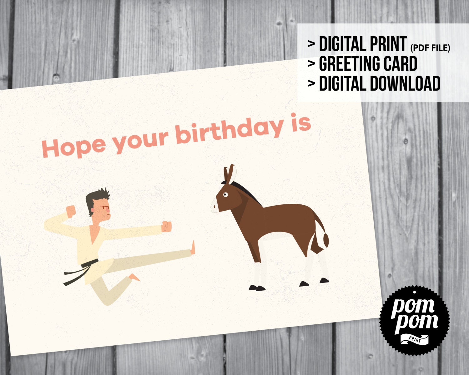 Kickboxing Birthday Card Have a Kick Ass Birthday Female -  Portugal