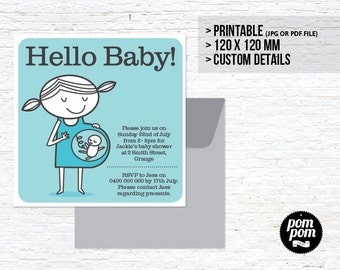 Hello Baby! - Baby Shower Invite