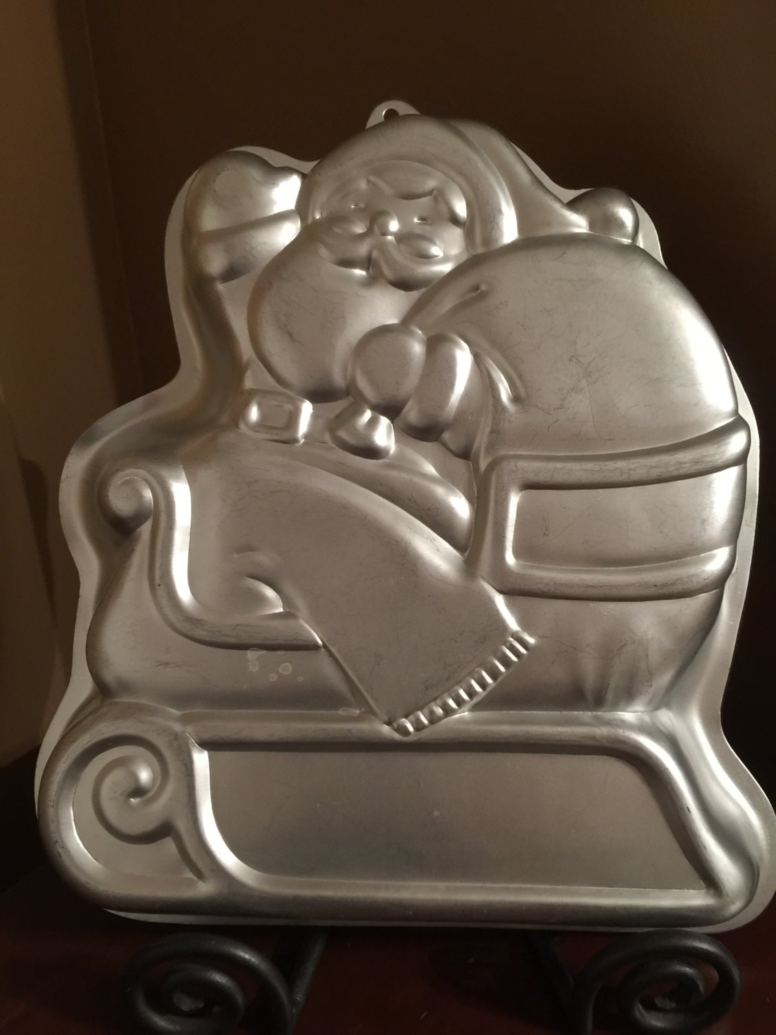 Wilton Santa Claus Sleigh Christmas Cake Pan Vintage 1984