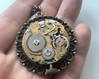 Brass steampunk necklace