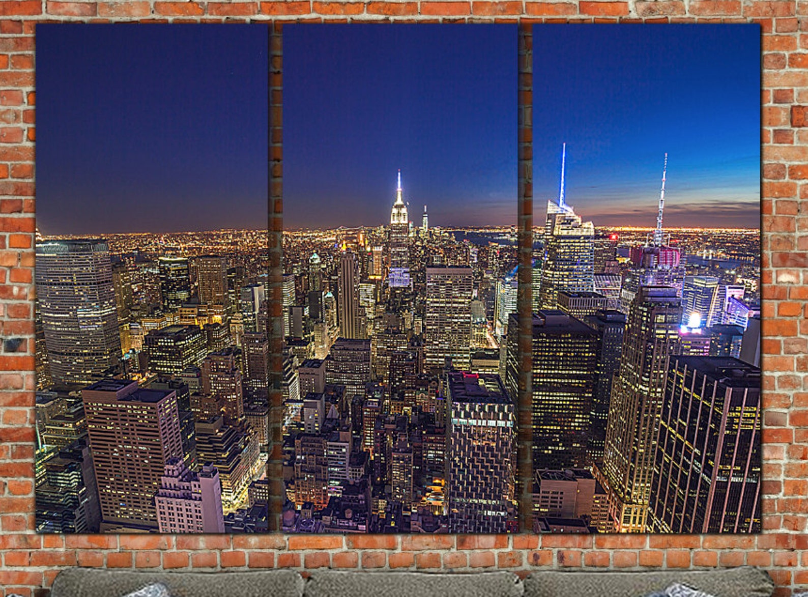 New York Skyline Canvas Art Large Wall Art Canvas New York Etsy