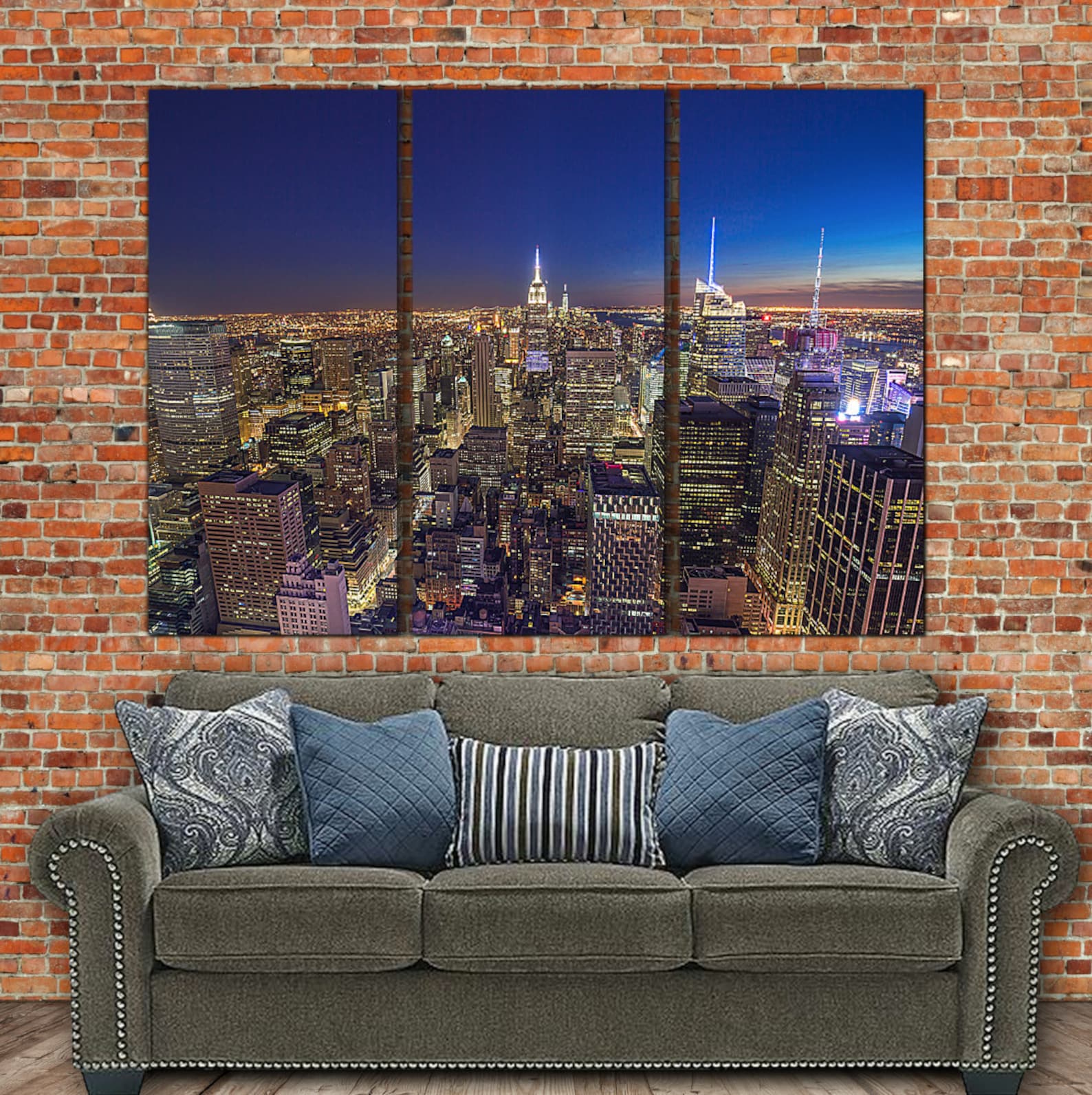 New York Skyline Canvas Art Large Wall Art Canvas New York Etsy