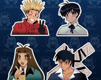 Trigun 90s Anime Stickers