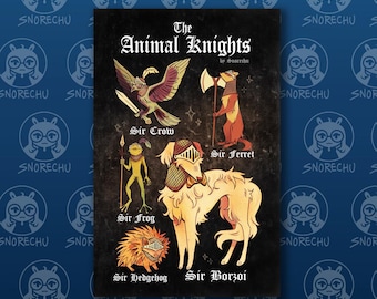 Animal Knights 11 x 17 Print