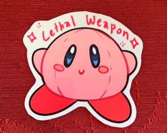 Pink Round Plush Sticker